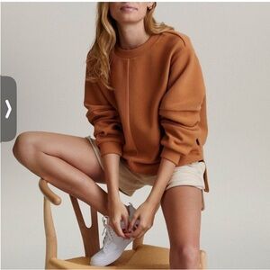 Varley Vanetta High-Low Sweatshirt in cashew size small